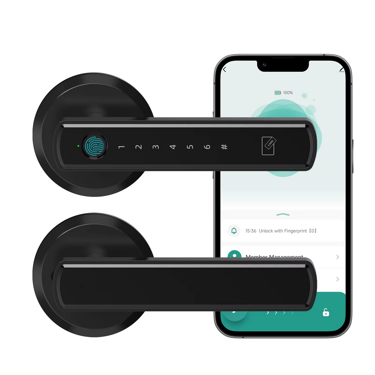 Smart Biometric Door Lock with Touchscreen Access and Key Fob