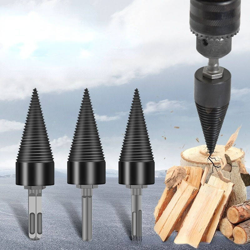Effortless Firewood Splitting Drill Bit for Any Power Drill