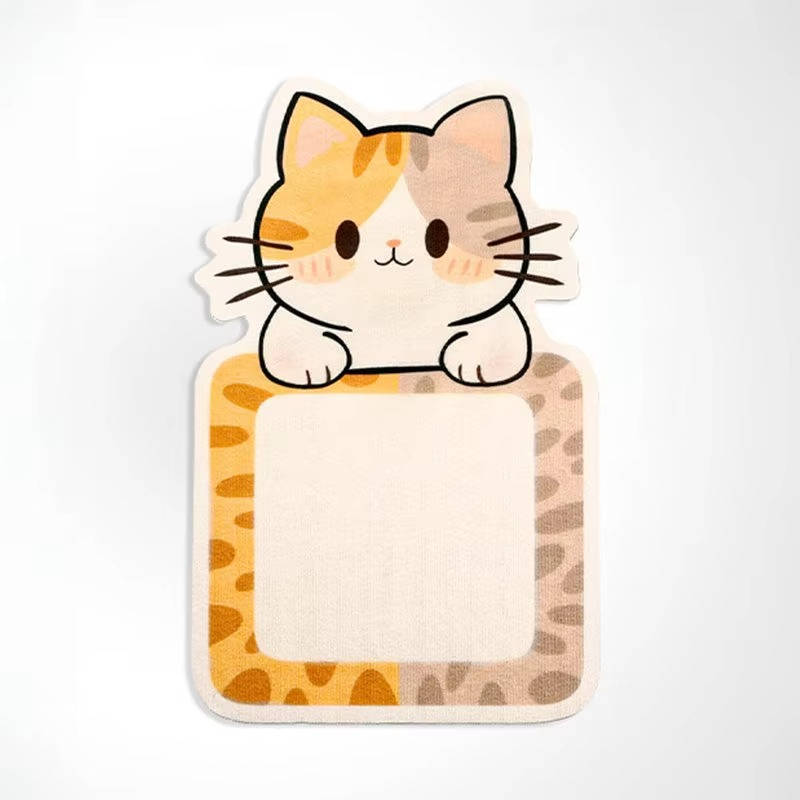 Vertical Felt Cat Scratching Post with Adhesive, Toys and Bells for Indoor Use