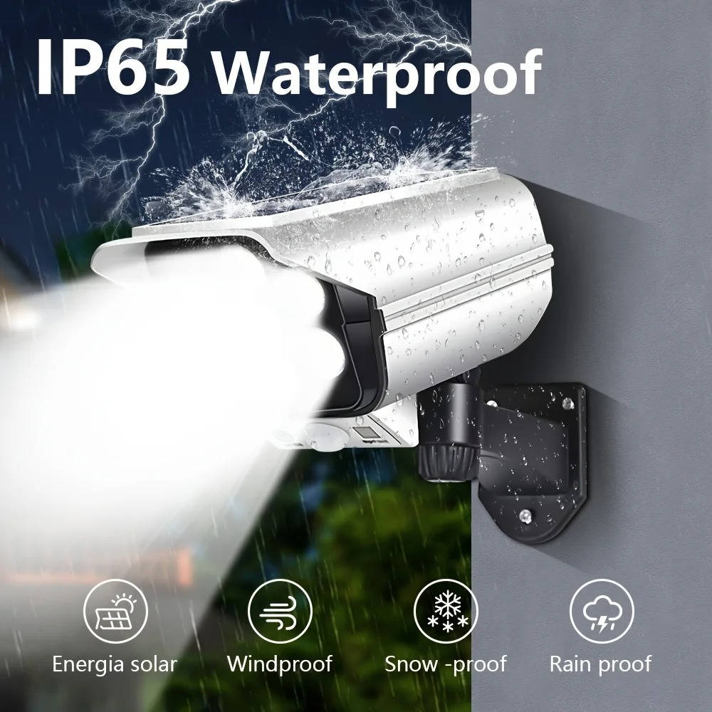 360-Degree Rotating Solar Floodlight with 77 LEDs – Waterproof IP65