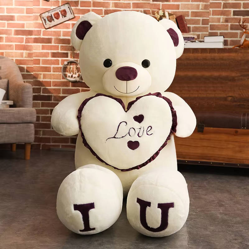 Extra-Large Plush Bear Back Support with Washable Cover