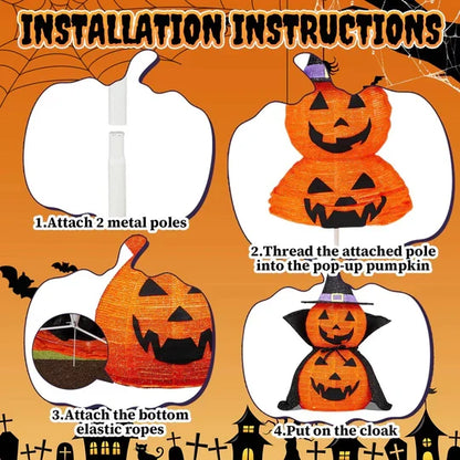 Illuminated Halloween Pumpkin Décor for Indoor & Outdoor Use