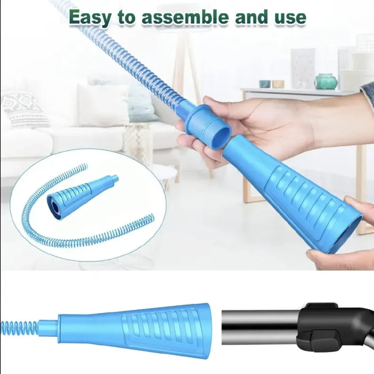 Versatile Dryer Vent Cleaning Tool with Universal Vacuum Fit