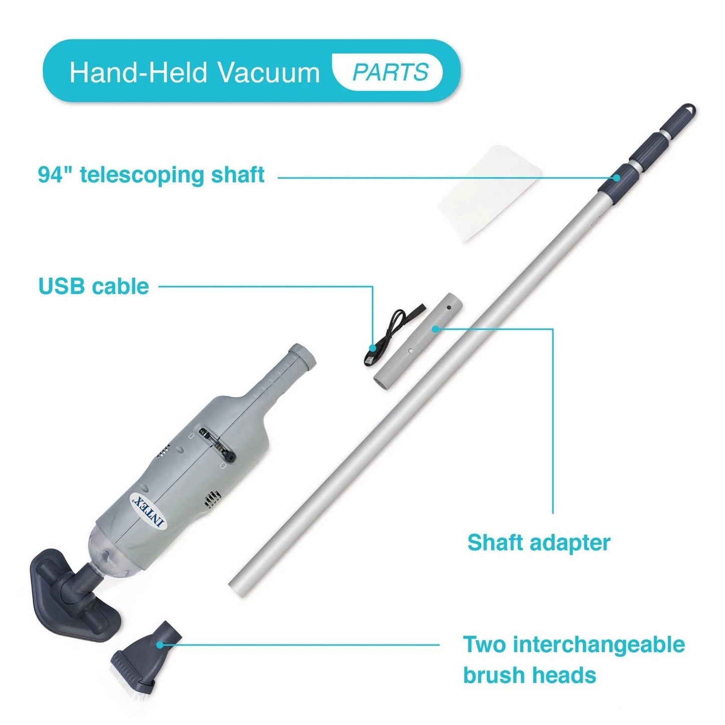Wireless Pool Cleaning Device with Dual Brush Attachments