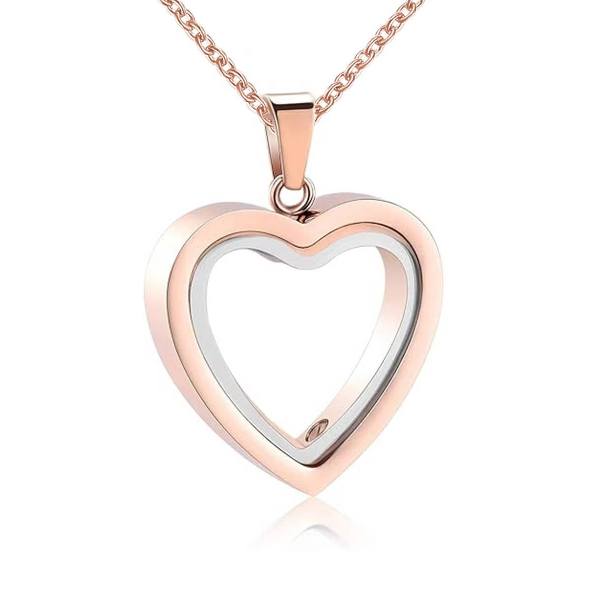 Stainless Steel Heart Necklace - Waterproof Memorial Jewelry for Ashes