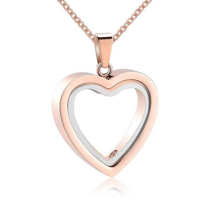 Stainless Steel Heart Necklace - Waterproof Memorial Jewelry for Ashes