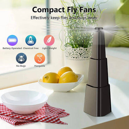 Set of 4 Portable Bug Repellent Fans for Dining Spaces