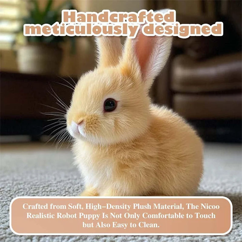 Cuddly Hopping Bunny with Touch and Voice Features