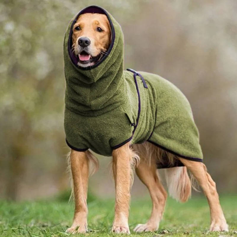 Winter Coat for Dogs - Waterproof Plush Jacket with Reflective Strips, Velcro and Harness Opening, Available in Sizes S to 5XL, 6 Colors