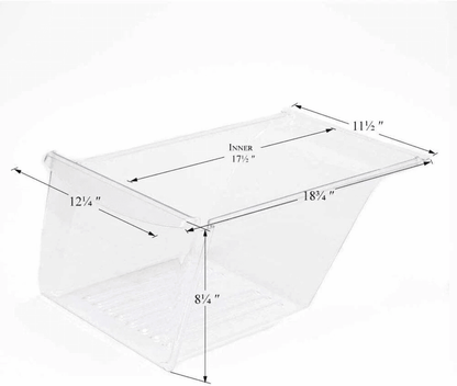 Transparent Refrigerator Crisper Pan for Fresh Produce Storage