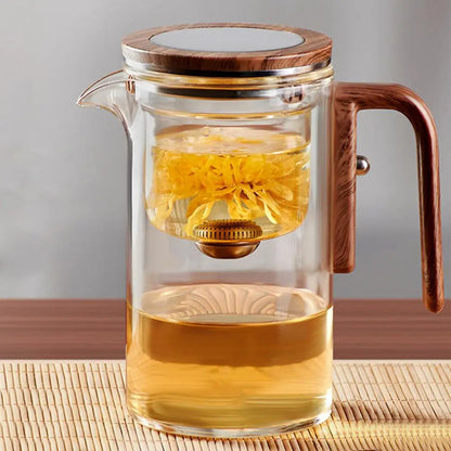 Elegant Glass Teapot with Detachable Infuser and Spout