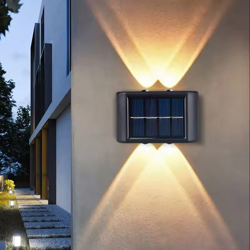 Weatherproof Outdoor Wall Light with Warm White Solar LED