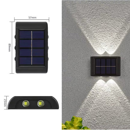 Weatherproof Outdoor Wall Light with Warm White Solar LED