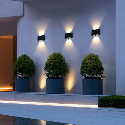 Weatherproof Outdoor Wall Light with Warm White Solar LED
