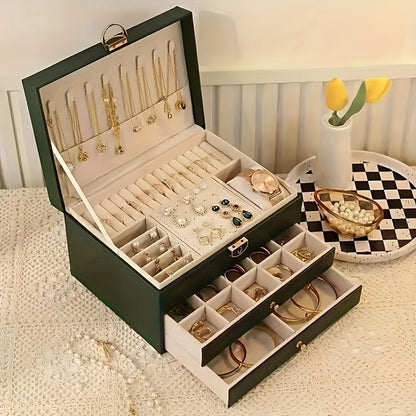 Jewelry Organizer Box with 3 Tiers for Storage