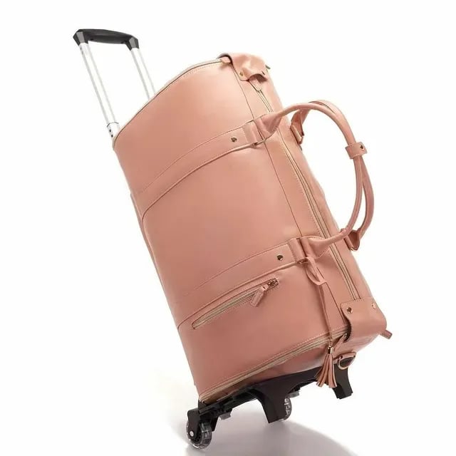 Smart Travel Carry-All with Garment Preservation and Rolling Mobility