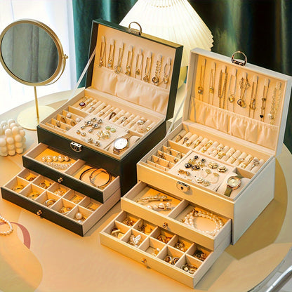 Jewelry Organizer Box with 3 Tiers for Storage