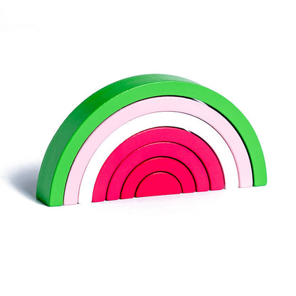 Colorful Rainbow Stacking Toy for Montessori Learning