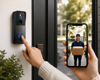1080p HD Wireless Video Doorbell Camera with 166° Lens, Two-Way Audio