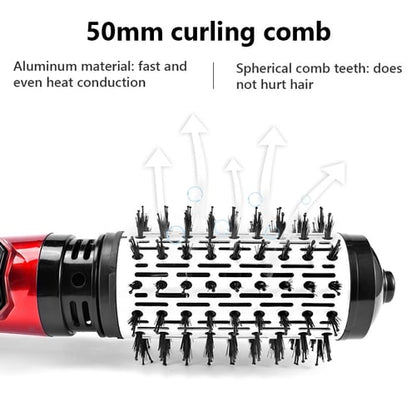 Versatile Hot Air Styler with Dual Brush Heads and Adjustable Heat