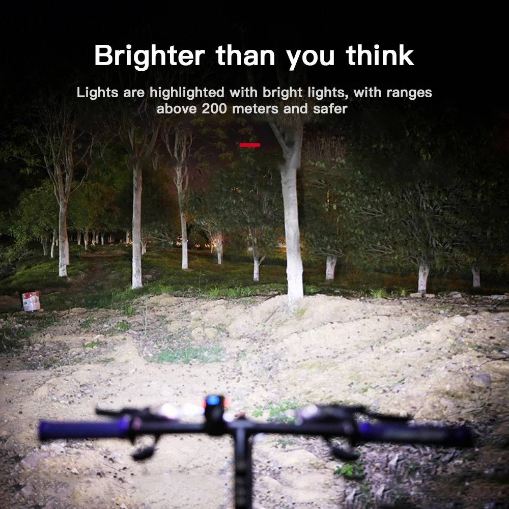 Illuminate Your Ride: 1000 Lumen Front and Rear Bicycle Light Set