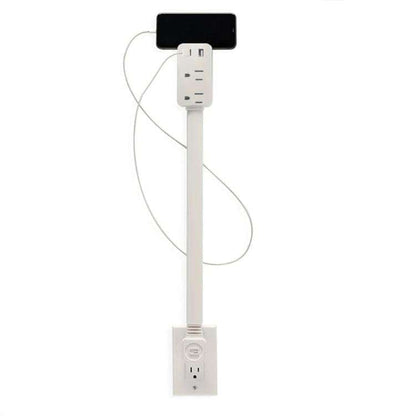30-Inch Extendable Power Hub with Dual USB Ports