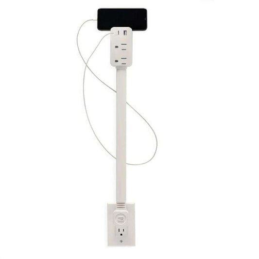 30-Inch Extendable Power Hub with Dual USB Ports