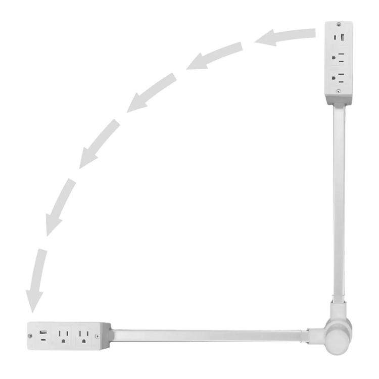 30-Inch Extendable Power Hub with Dual USB Ports