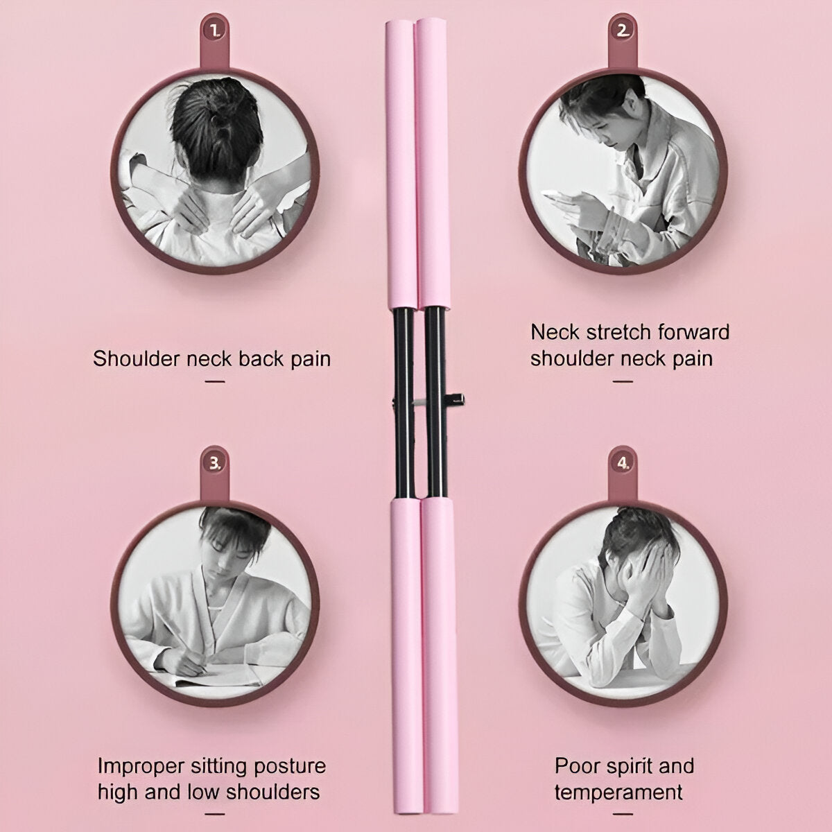 Posture Perfect Stick: Adjustable Alignment Tool with Foam Comfort