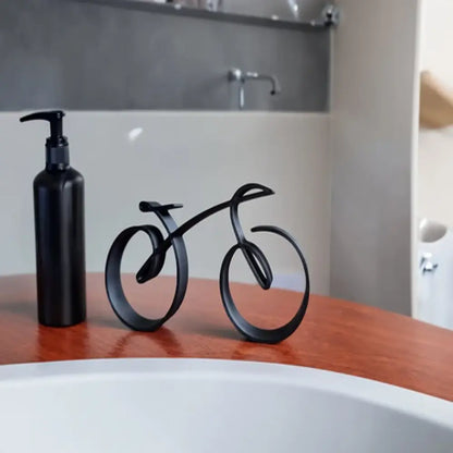 Sleek Bicycle Art Piece - Wire Frame in Elegant Black