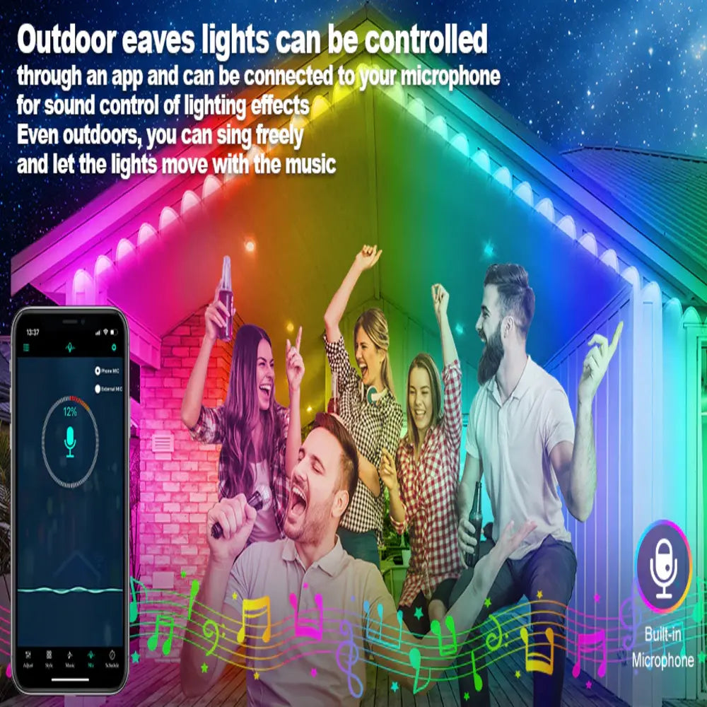 All-Season LED Outdoor Lighting System with App Control