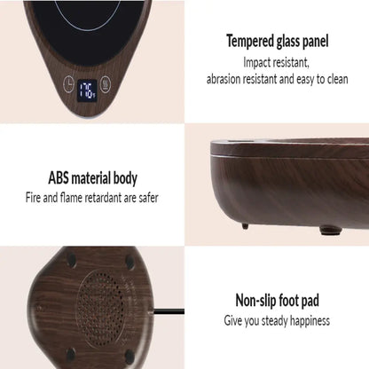 Premium Drink Warmer with Adjustable Heat and Safety Features