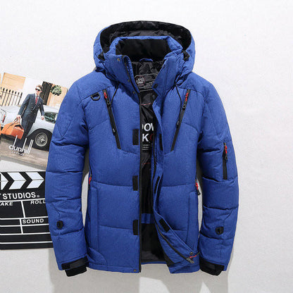 Thermal Jacket with Detachable Hood and Sleek Design