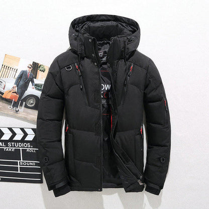 Thermal Jacket with Detachable Hood and Sleek Design