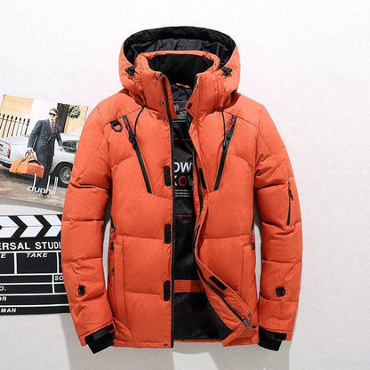 Thermal Jacket with Detachable Hood and Sleek Design