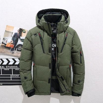 Thermal Jacket with Detachable Hood and Sleek Design