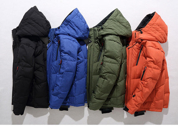 Thermal Jacket with Detachable Hood and Sleek Design