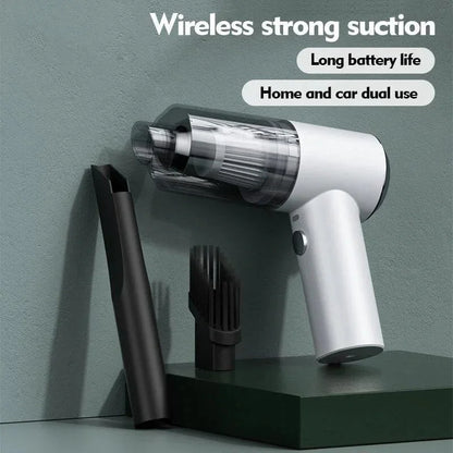 Compact Cordless Vacuum Cleaner with Dual Attachments and LED Light