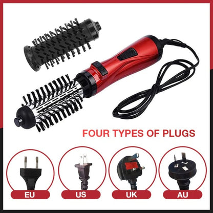 Versatile Hot Air Styler with Dual Brush Heads and Adjustable Heat