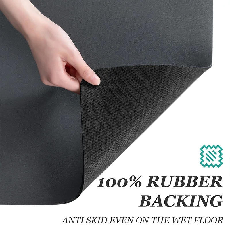 Ultra-Absorbent Dish Drying Mat with Non-Slip Rubber Base