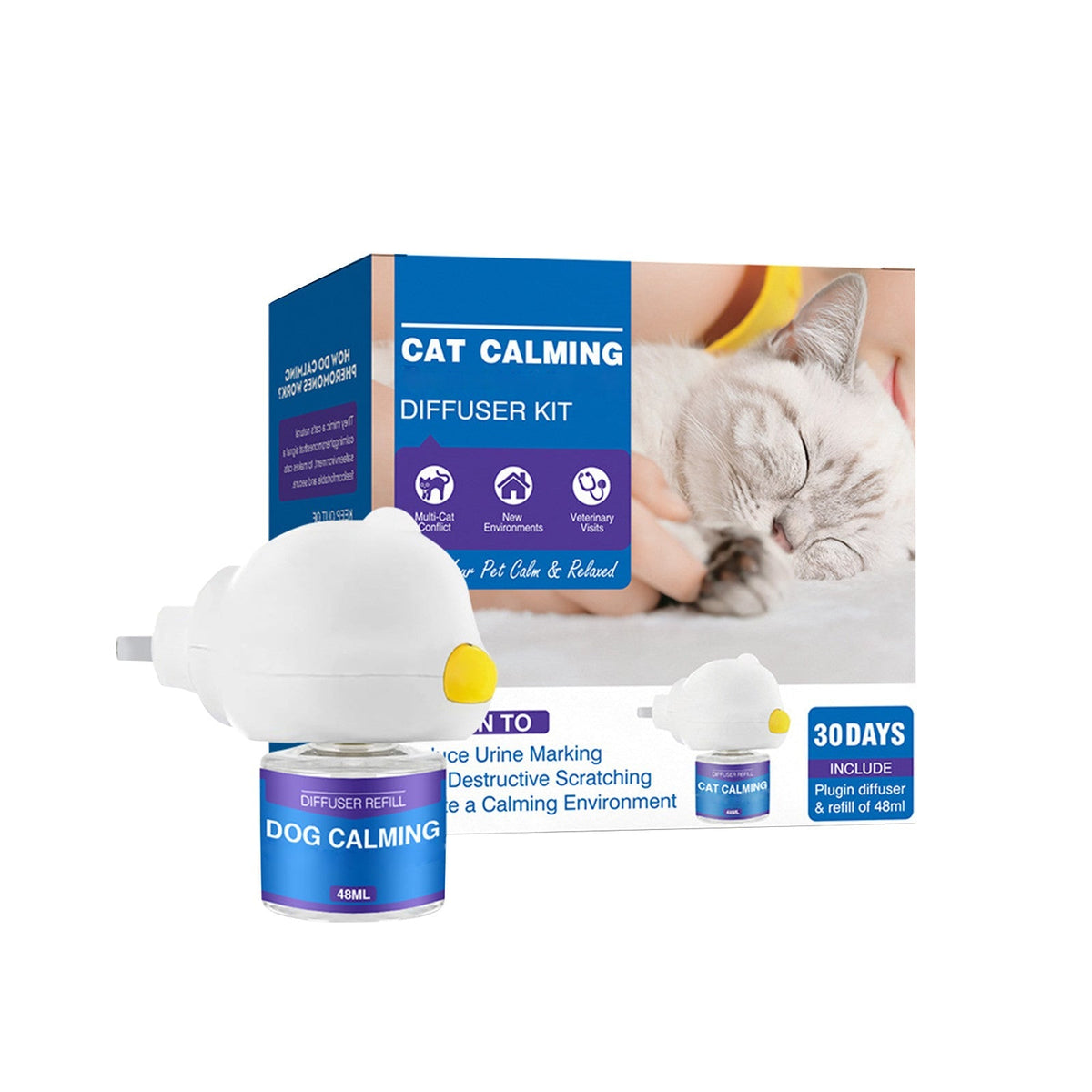 Calming Pheromone Diffuser for Pets with 60-Day Refill