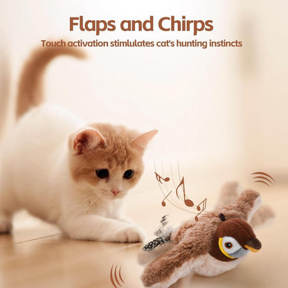Engaging Plush Cat Playmate with Motion-Activated Sounds and Rechargeable Battery