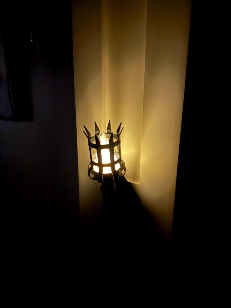 Remote-Controlled LED Wall Torch in Medieval Style