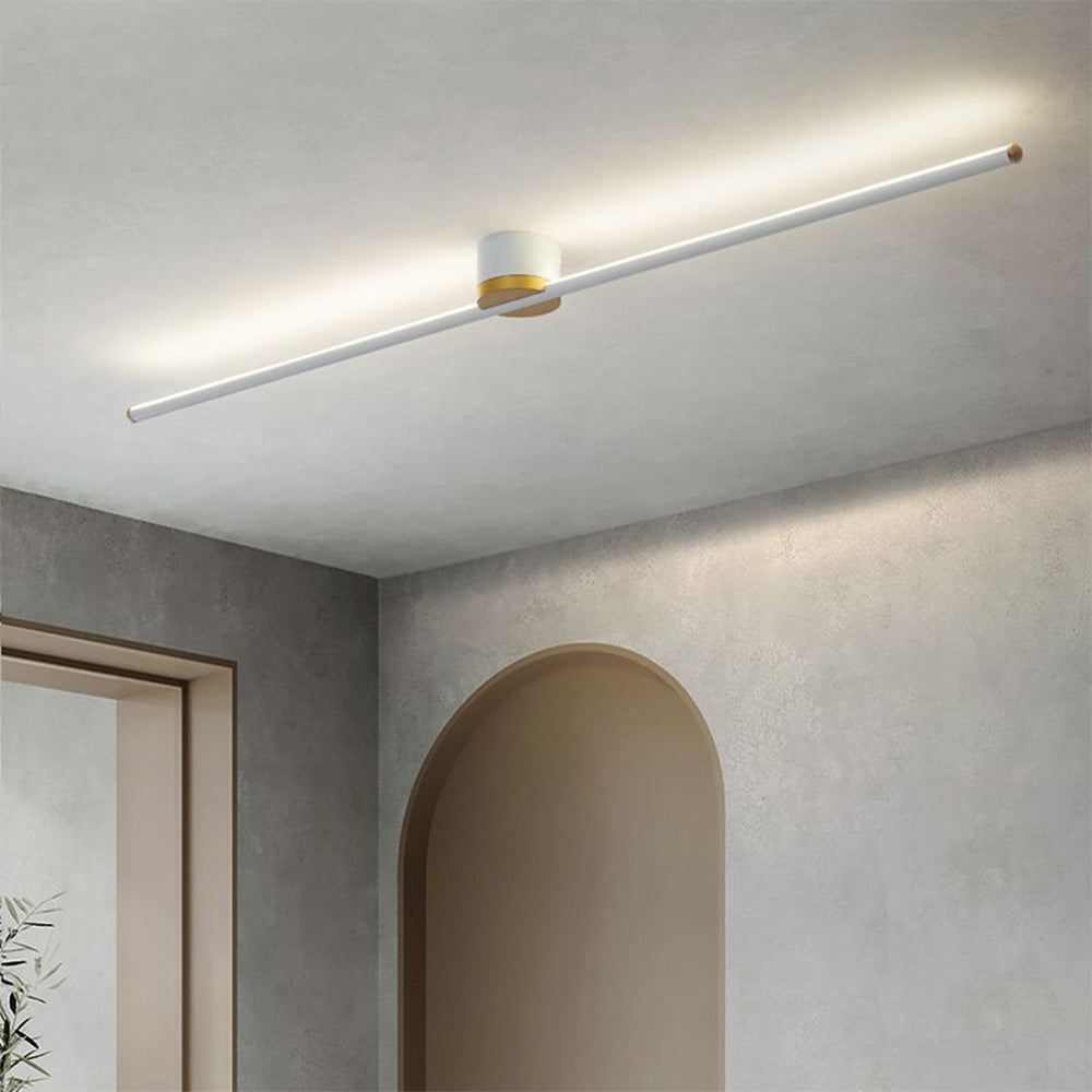Semi-Flush Ceiling Light in Modern Linear LED Design