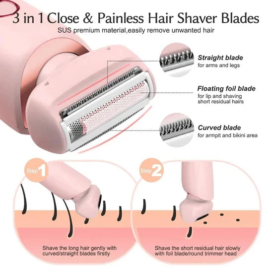 SilkSmooth Women's Electric Shaver - 3D Floating Foil Design