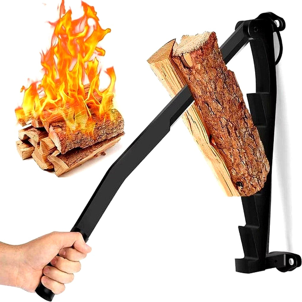 Effortless Wall-Mounted Wood Splitter with Durable Steel Blade