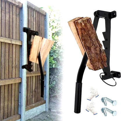 Effortless Wall-Mounted Wood Splitter with Durable Steel Blade