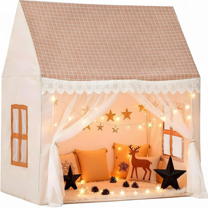 Plaid Roof Play Tent for Children
