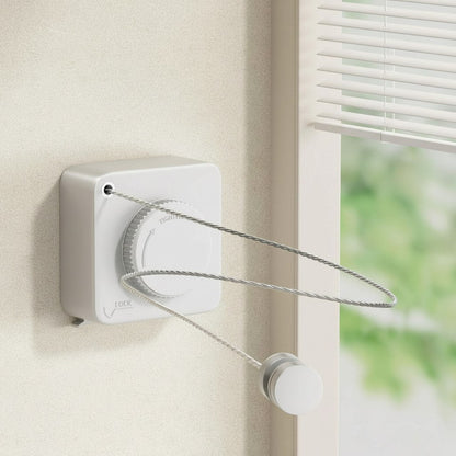 Wall-Mounted Clothesline with Retractable Design and Anti-Sag Feature