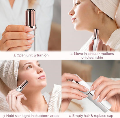 Cordless Precision Facial Hair Trimmer with Gentle Blade Technology
